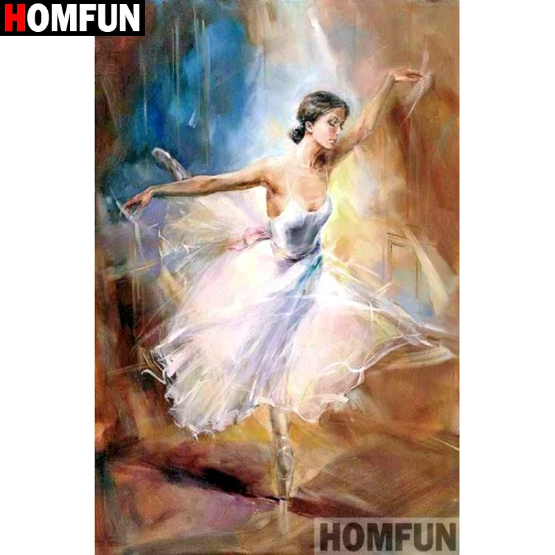 Алмазная 5D картина HOMFUN Танцующая девушка вышивка крестиком сделай сам