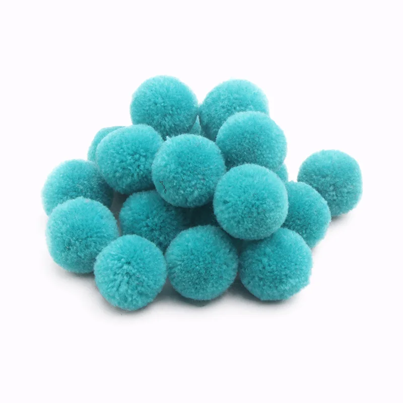 Peacock green 10 шт., 20 мм, разноцветные помпоны, мягкие помпоны для рукоделия, детские игрушки для дома, рождественской вечеринки, декоративные аксессуары LX093 - Цвет: Peacock green