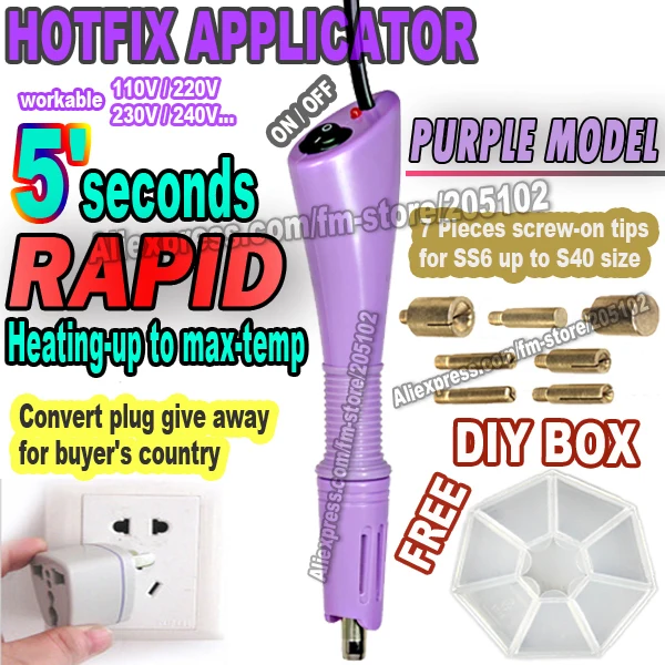 Hotfix Stone DIY Hot Fix Rhinestone Applicator Wand Setter Tool