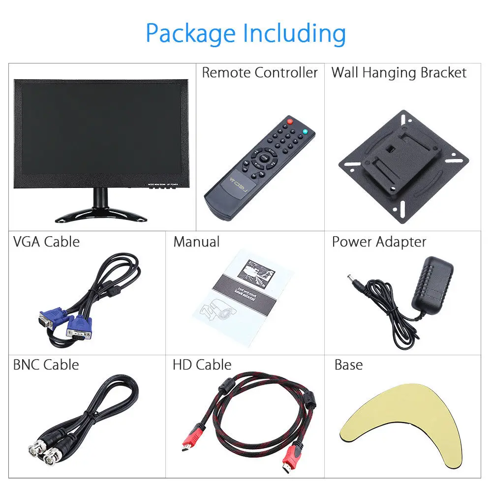 Eyoyo 12 дюймов TFT ЖК дисплей Мониторы 1366x768 300cd/m2 с VGA HD USB Вход встроенный Двойной