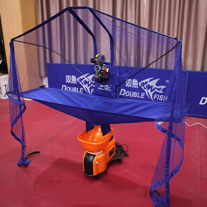 Original Double Fish E6 Programm Table Tennis Robot Pingpong Serve Machine 36 spins Home Training for V40+ ball with Collect Net