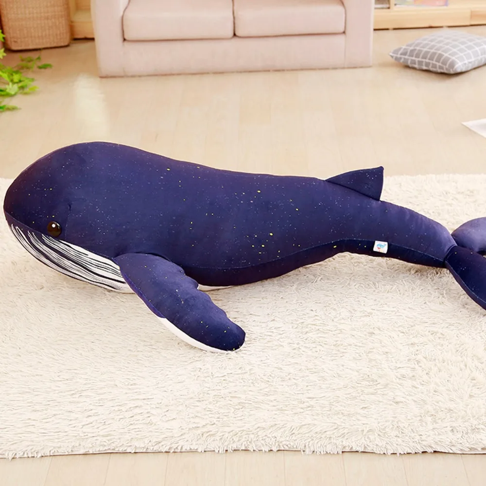 Новая большая плюшевая игрушка с морским животным каваи синий кит мягкая кукла