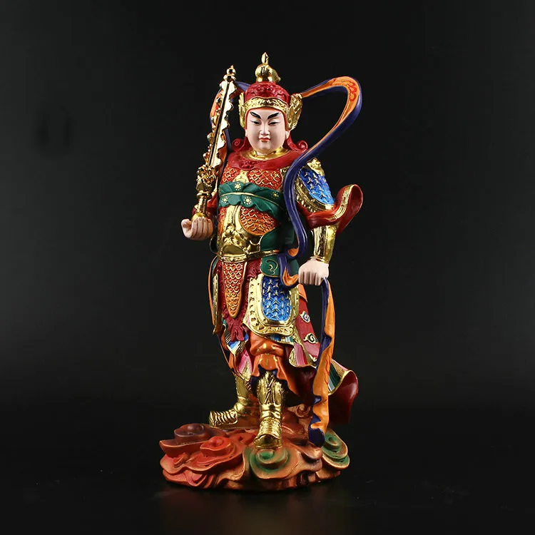 Статуя персонажа Guan Gong Wei Tuo статуя Буддийские принадлежности изделия из смолы
