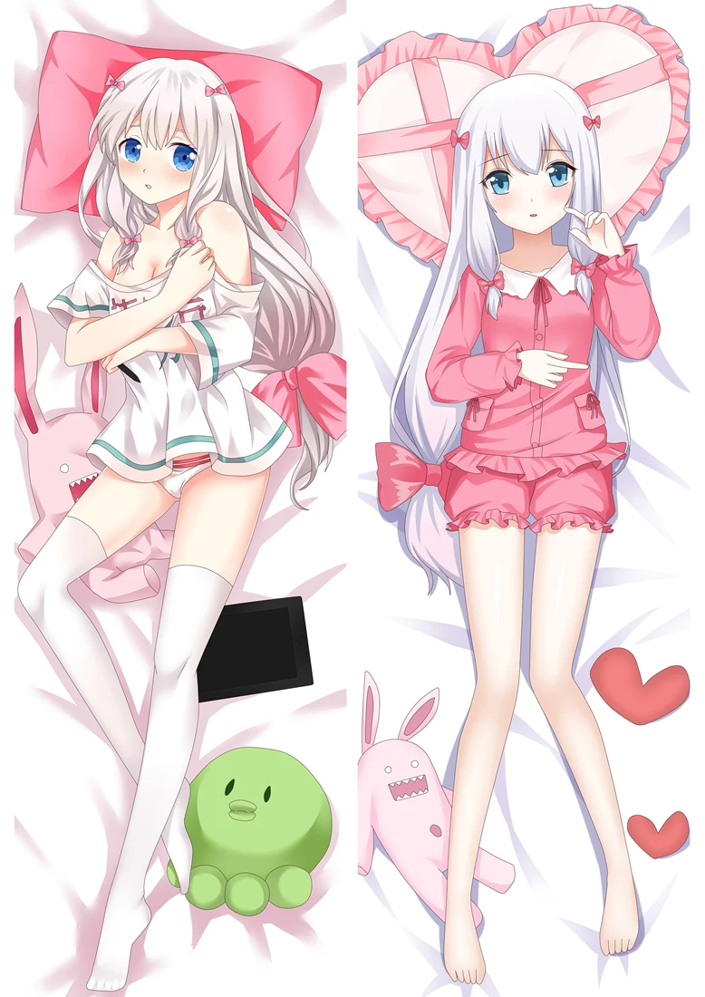 

Japanese Anime Eromanga Sensei Izumi Sagiri Waifu Otaku Hugging Body Decorative Pillow Cover case Dakmakura Pillowcases