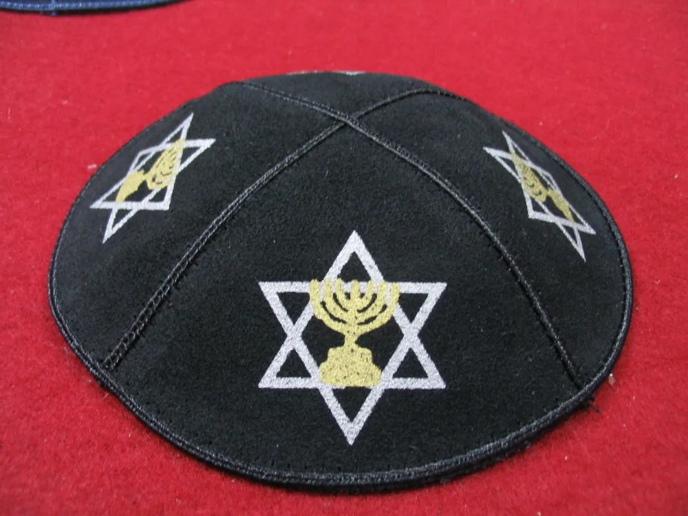 Кожа и замша KIPPAH с принтом еврейская кипа КОЖА YARMULKE цена за 12 штук | Аксессуары для