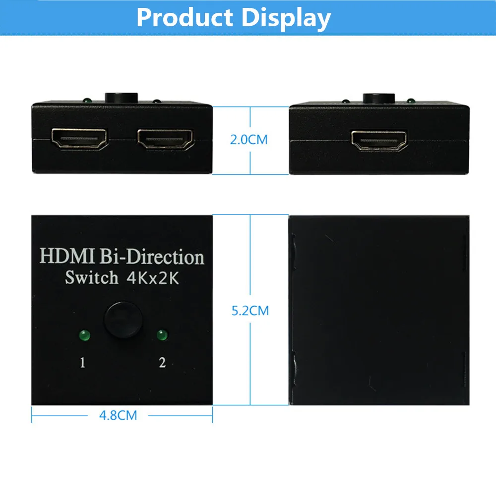 HDMI сплиттер NewBEP переключатель двойного направления 4K * 2K 2x1HDMI коммутатор 1x2