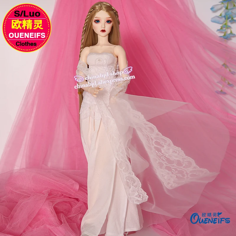 BJD SD кукольная одежда 1/3 A без бретелек воротник обернутый грудь шифоновое платье
