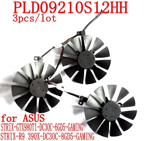 Новый 3шт./лот PLD09210S12HH 6pin для ASUS STRIX GTX980TI DC3OC 6GD5 R9 390/390x 8GD5 GAMING вентилятор графической