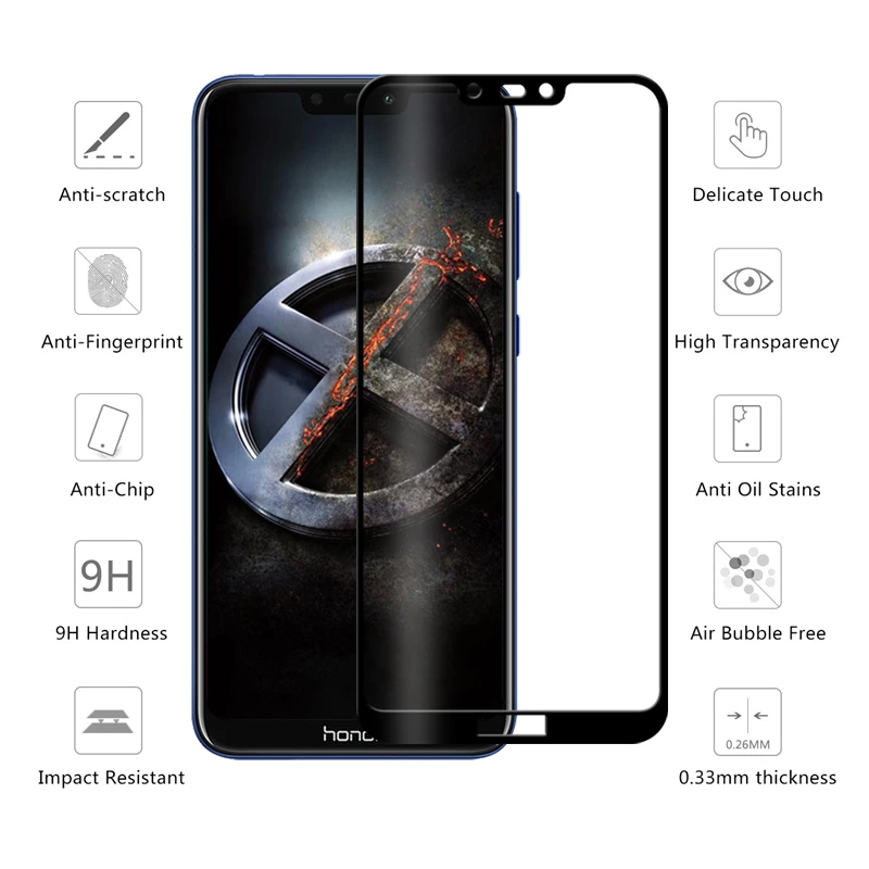 Защитное стекло Honor8 светильник для huawei Honor 8 lite 8c 8x 8a защита экрана на hauwei honer 8 lite 8 светильник c8 закаленное стекло
