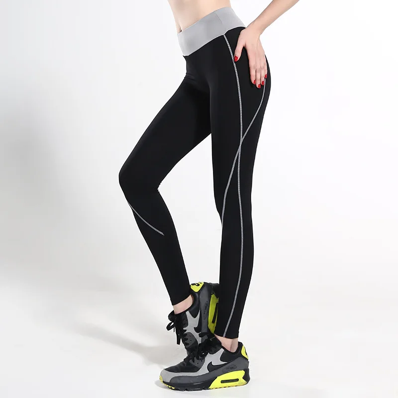 Женские спортивные Леггинсы с высокой талией Тонкие для йоги бега фитнеса
