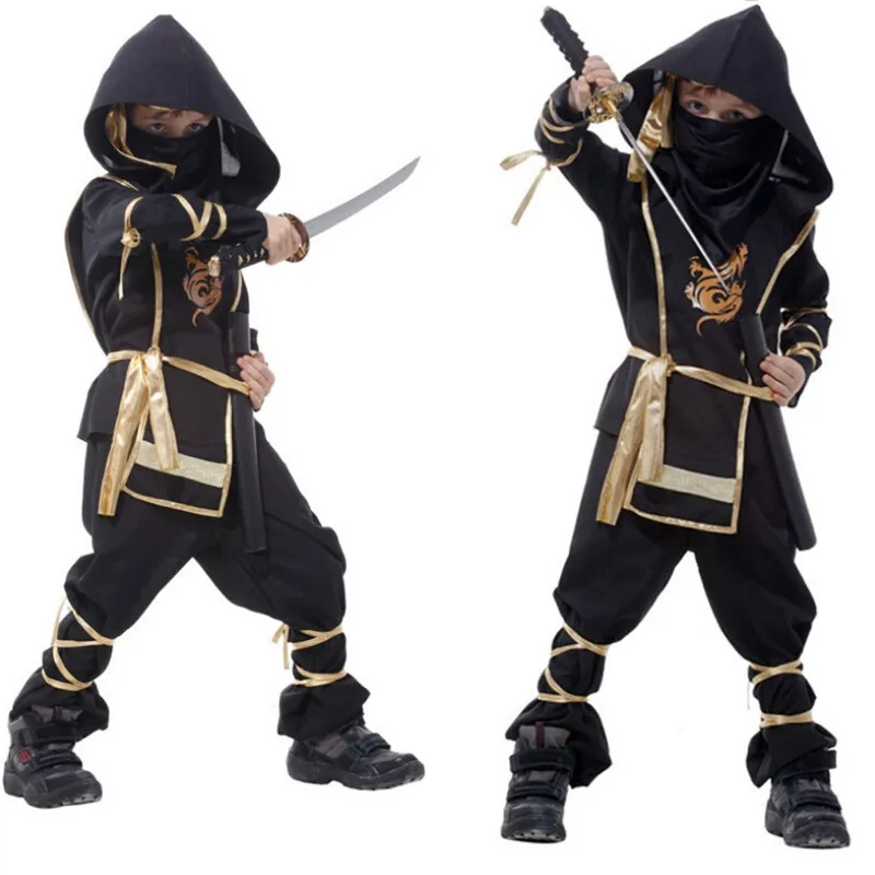 

Ninja Costume Kids Birthday Halloween Party Boys Girls Warrior Stealth Cosplay Assassin Costume