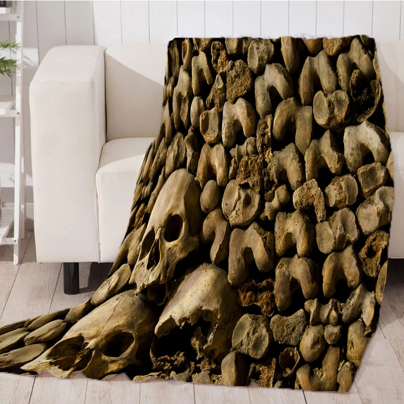 Комплект постельного белья с черным черепом в стиле Хеллоуина постельное белье