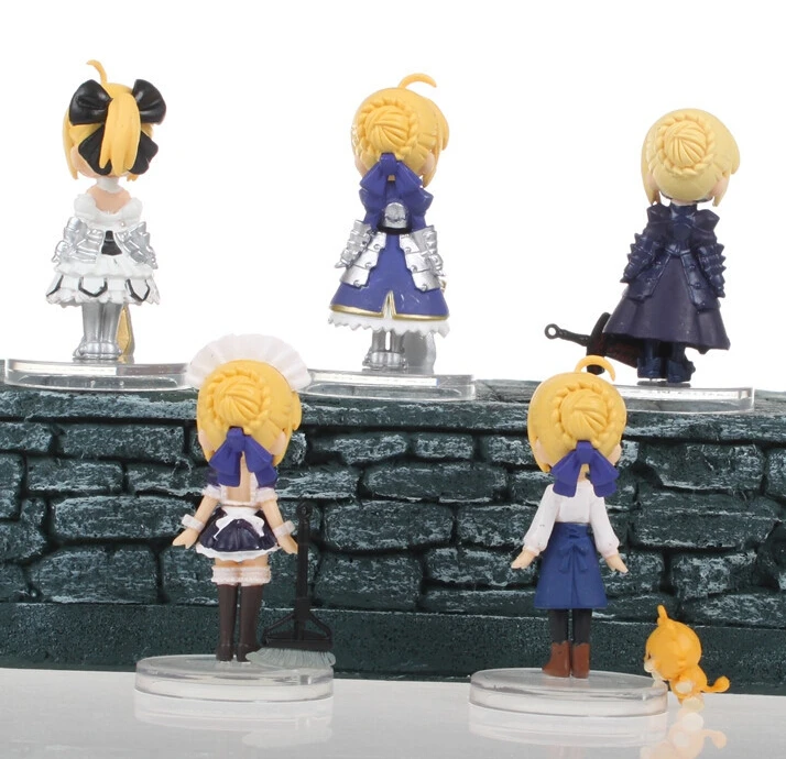 5pcs/set Q Fate Stay Night Action Figures PVC brinquedos Collection toys for christmas gift | Игрушки и хобби