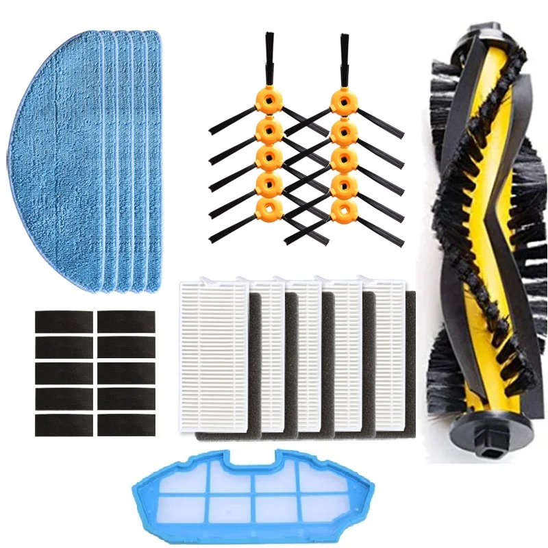 

Vacuum Cleaner parts Side brush HEPA filter sponge mop cloth Roll main brush for CONGA EXCELLENCE 990 5040 iboto aqua v710