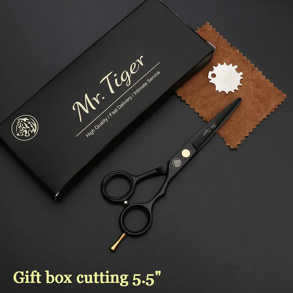gift box cutting Высококачественные ножницы для стрижки волос, Профессиональные парикмахерские ножницы, профессиональные ножницы для стрижки волос, набор ножниц 5,5 6,0 - Цвет: gift box cutting