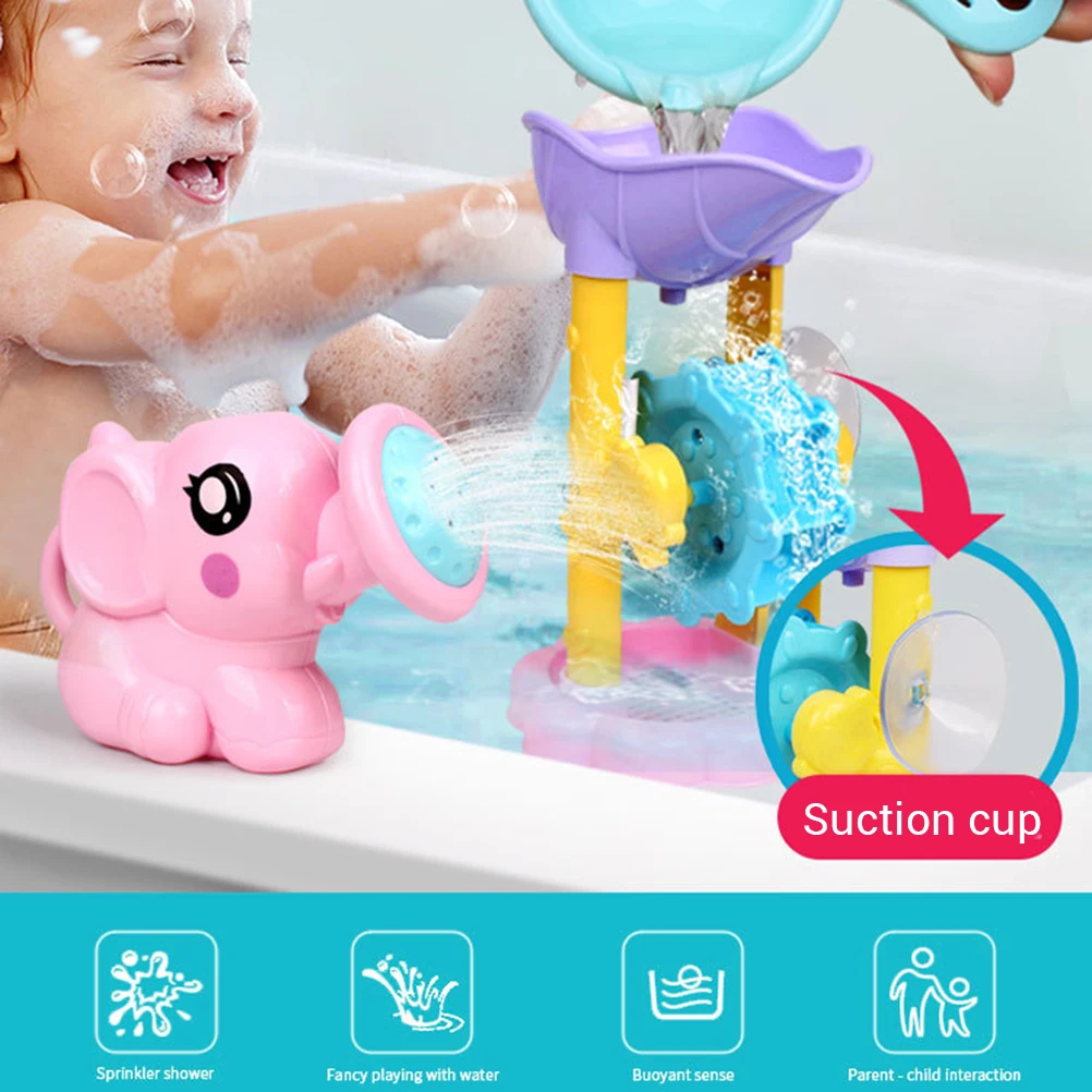 Детские игрушки для ванной 3 в 1 BathEducational Fun Little Elephant набор игрушек душа пляжный