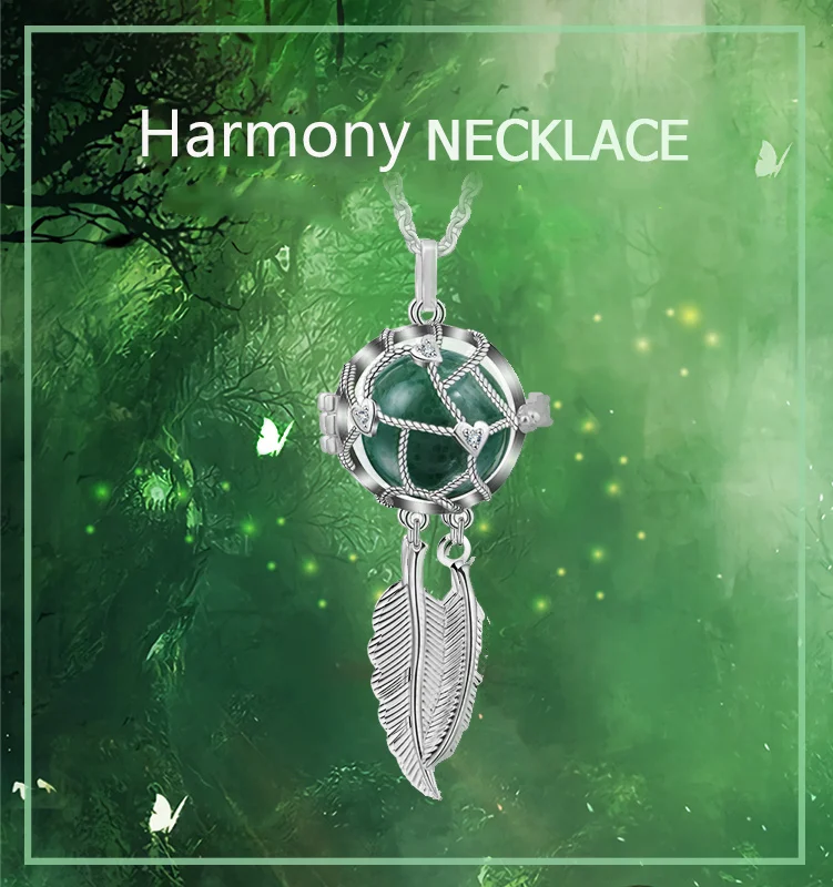 Eudora гармония Ловец снов медальон клетка кулон ожерелье Femme Collier Colgante Ангел звонящий Звук Шар Материнство ювелирные изделия K257
