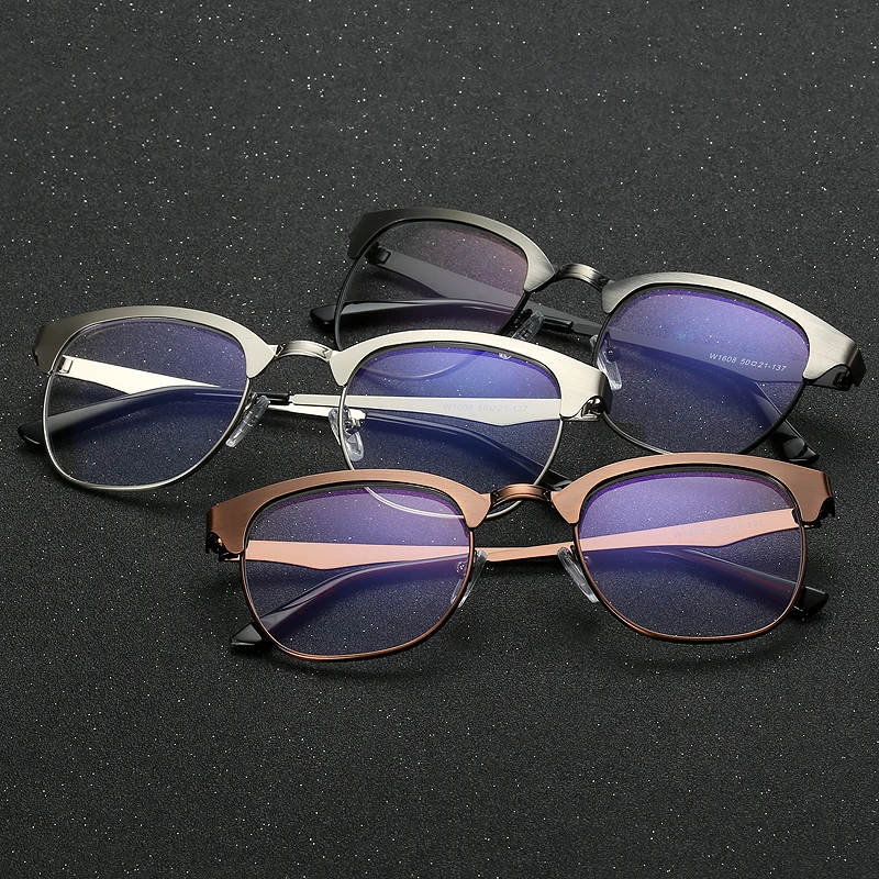 

Bronze Silver Metal Frame Eyewear Prescription Eyeglasses Frames Clear Lens Optical Glasses Spectacle Frames For Men Women