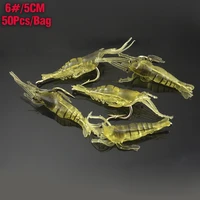 mnft 50pcslot simulation soft shrimp lures artificial bait soft fishing lure with hooks light weight carp fishing lure