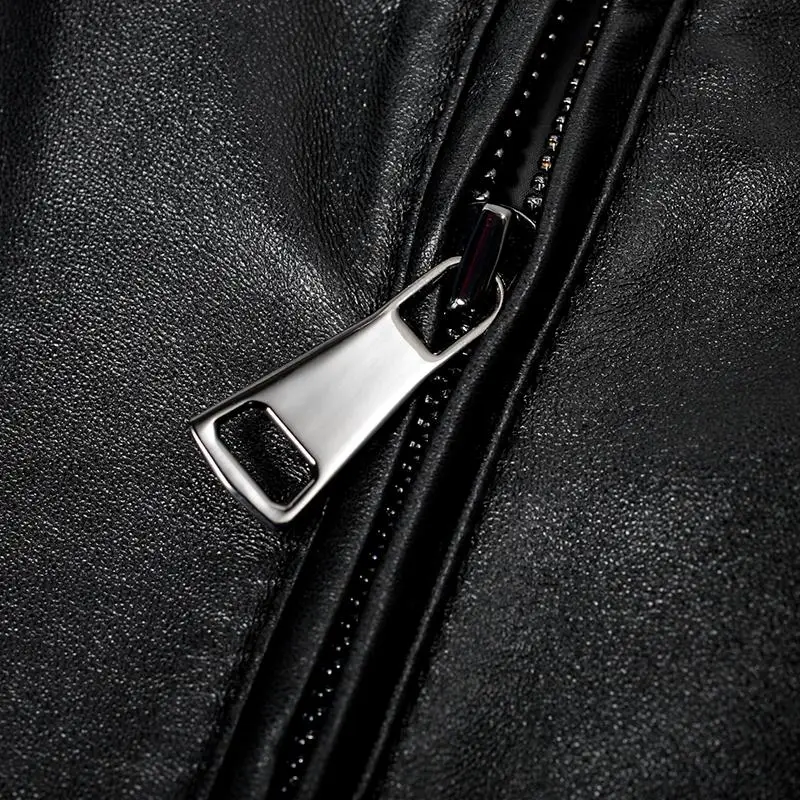 Кожаная куртка мужская моды 2016 года натурального цвета черного цвета из натуральной кожи маркировки мотоцикла высокого качества.