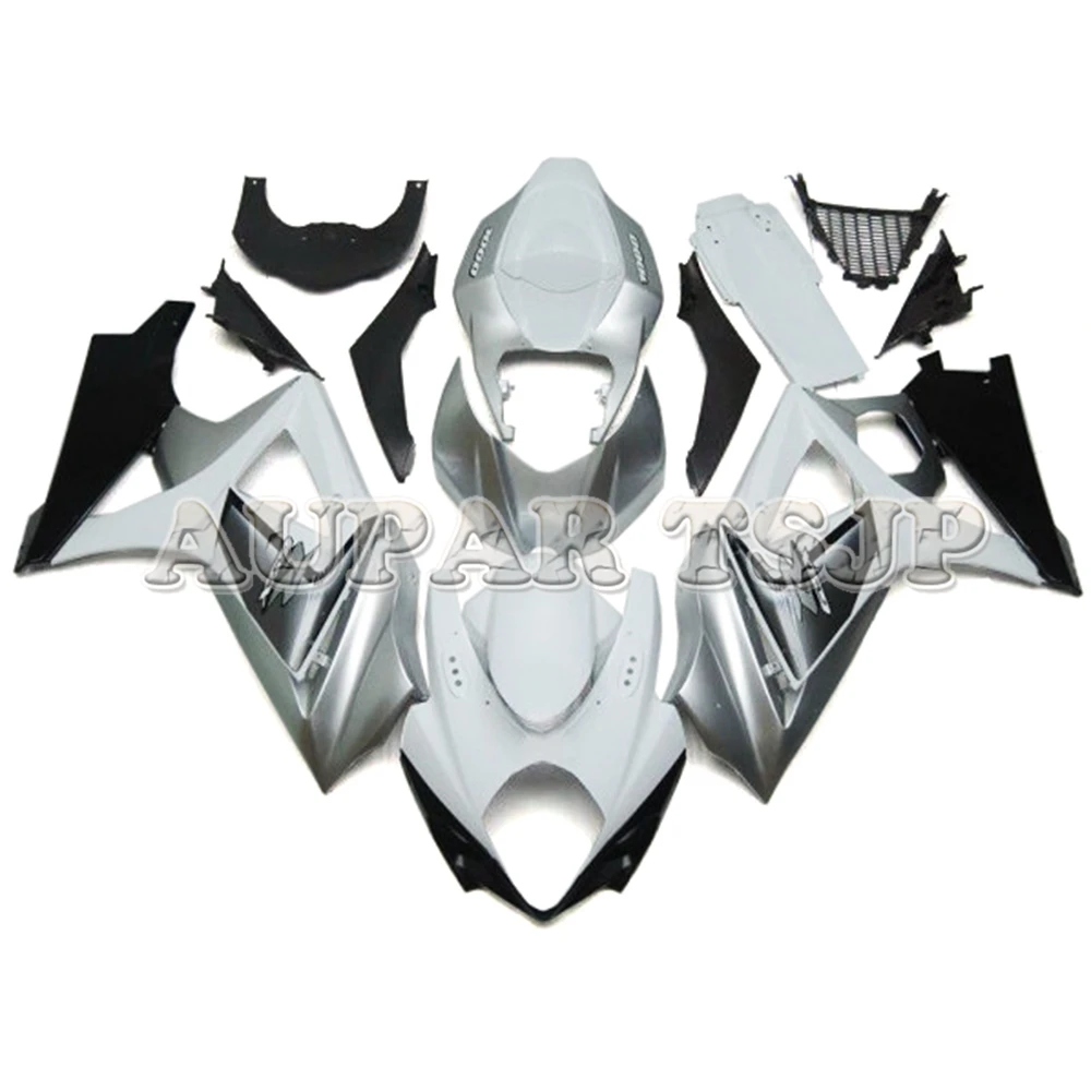 

Plastic Motorcycle Silver White Body Kit Covers For Suzuki GSXR1000 K7 2007 2008 07 08 Bodywork Kit ABS Injection Hull Fairing