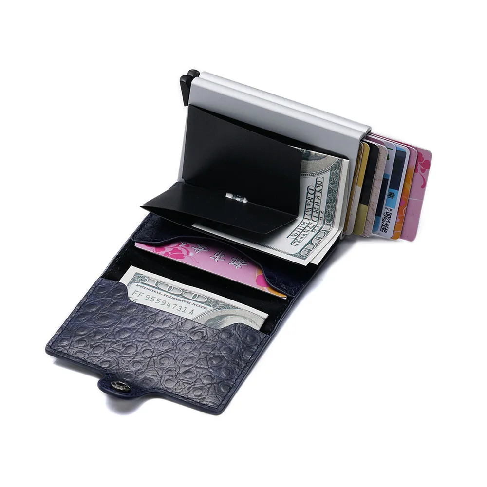 Cizicoco RFID мужской кожаный ID держатель для кредитных карт автоматический