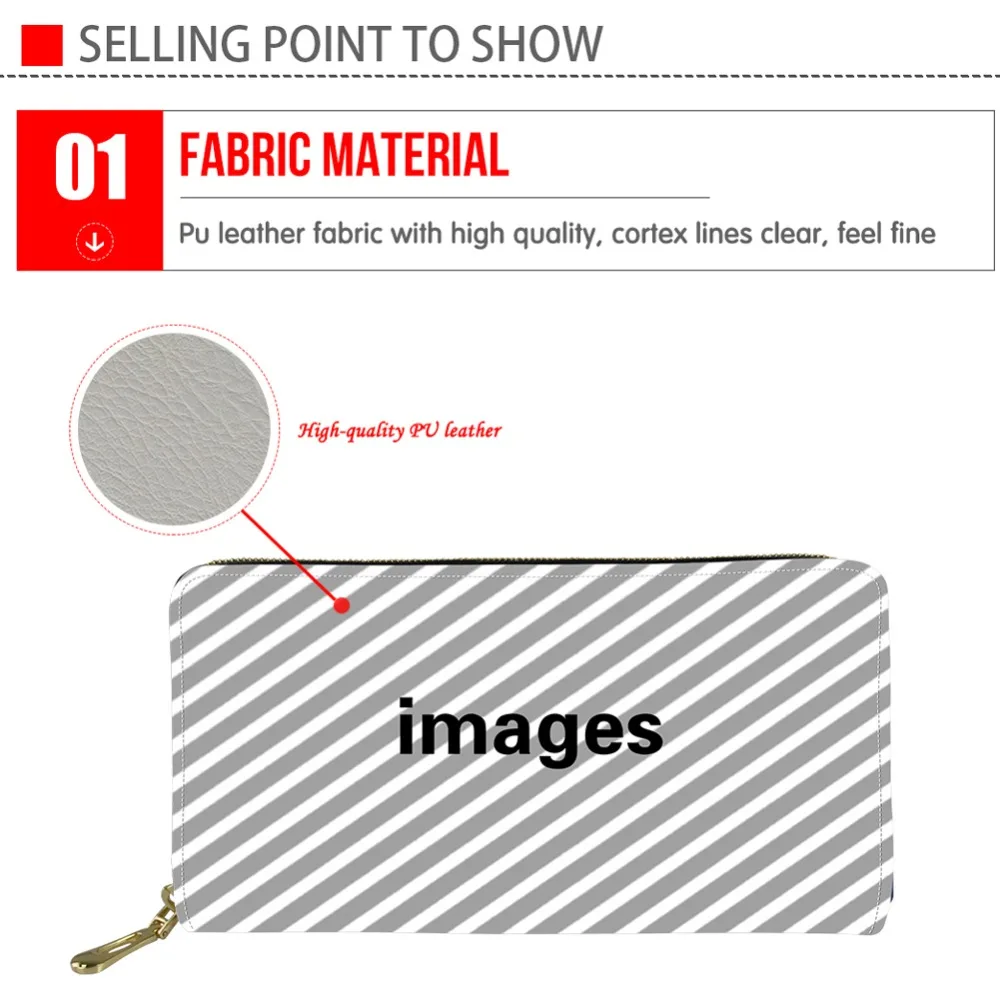 Вместительные женские кошельки twoheart длинный клатч в полоску с принтом зебры