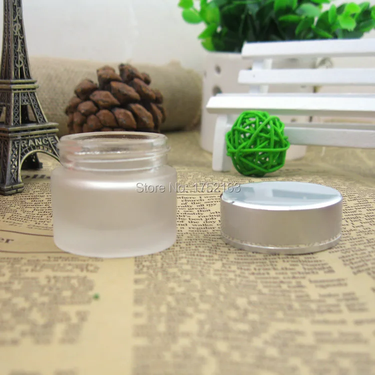 15 г Матовая Стеклянная банка для крема косметическая с режущей линией