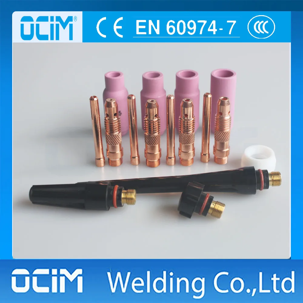 Комплект расходных материалов для горелки TIG 16 шт. подходит сварочных горелок PTA DB