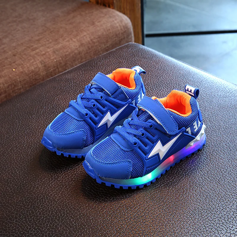 New European Girls Boys Shoes LED Lighting Shining Children Casual Cool Glowing Baby Kids Sneakers EU 21-30 | Детская одежда и