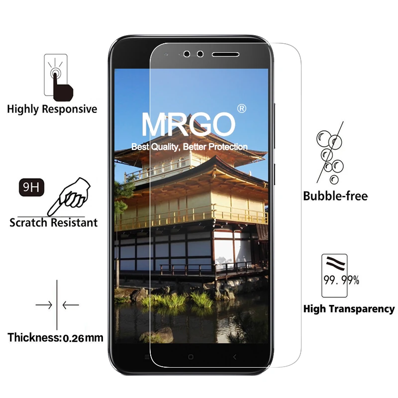MRGO для Xiaomi Mi A1 пленка из закаленного стекла на мобильный телефон стекло 9H 2.5D