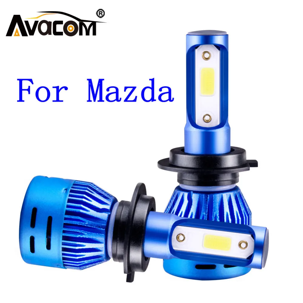 2Pcs LED H1 Car Bulb H7 H11 12V 6500K COB/DOB Lamp For Mazda Tribute/3/6/Millenia/Miata/MX-3/Protege/ MX-5/B2200 | Автомобили и
