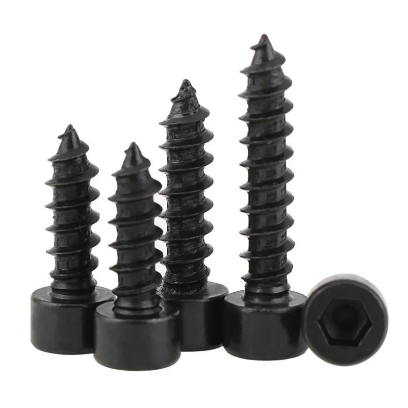 20PCS M2 M2.6 Carbon Steel With Black Hexagon Socket Cap Head Self Tapping Screw Model | Обустройство дома