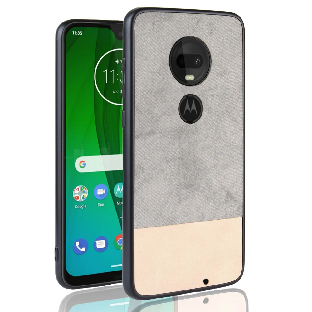 Роскошный тканевый кожаный жесткий нескользящий чехол для Motorola G7 G6 Play E5 Plus P30 Note