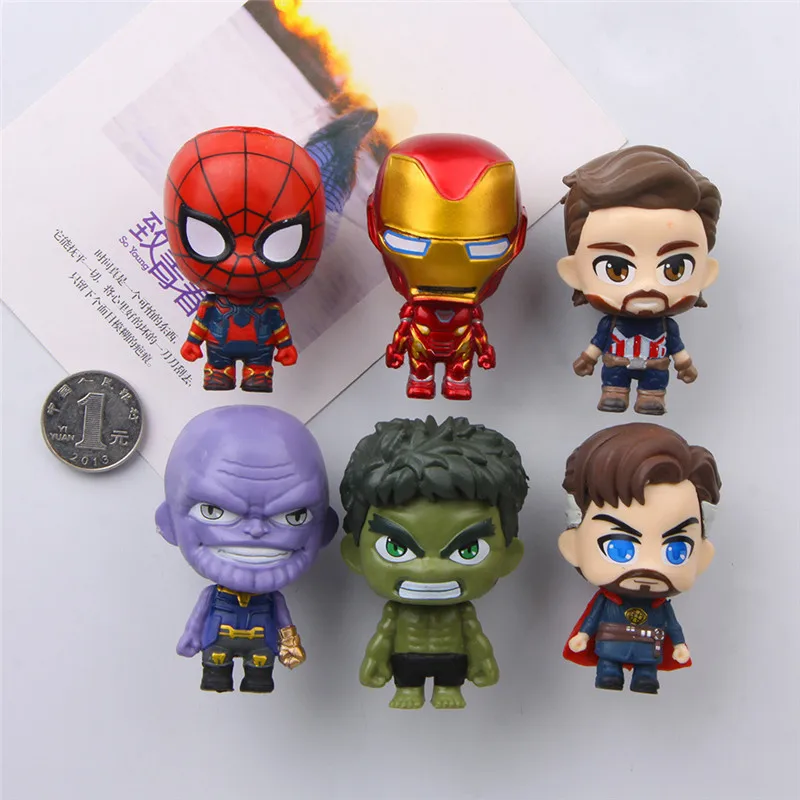 6 шт./лот marvel legends Аниме фигурки магниты на холодильник отличное качество