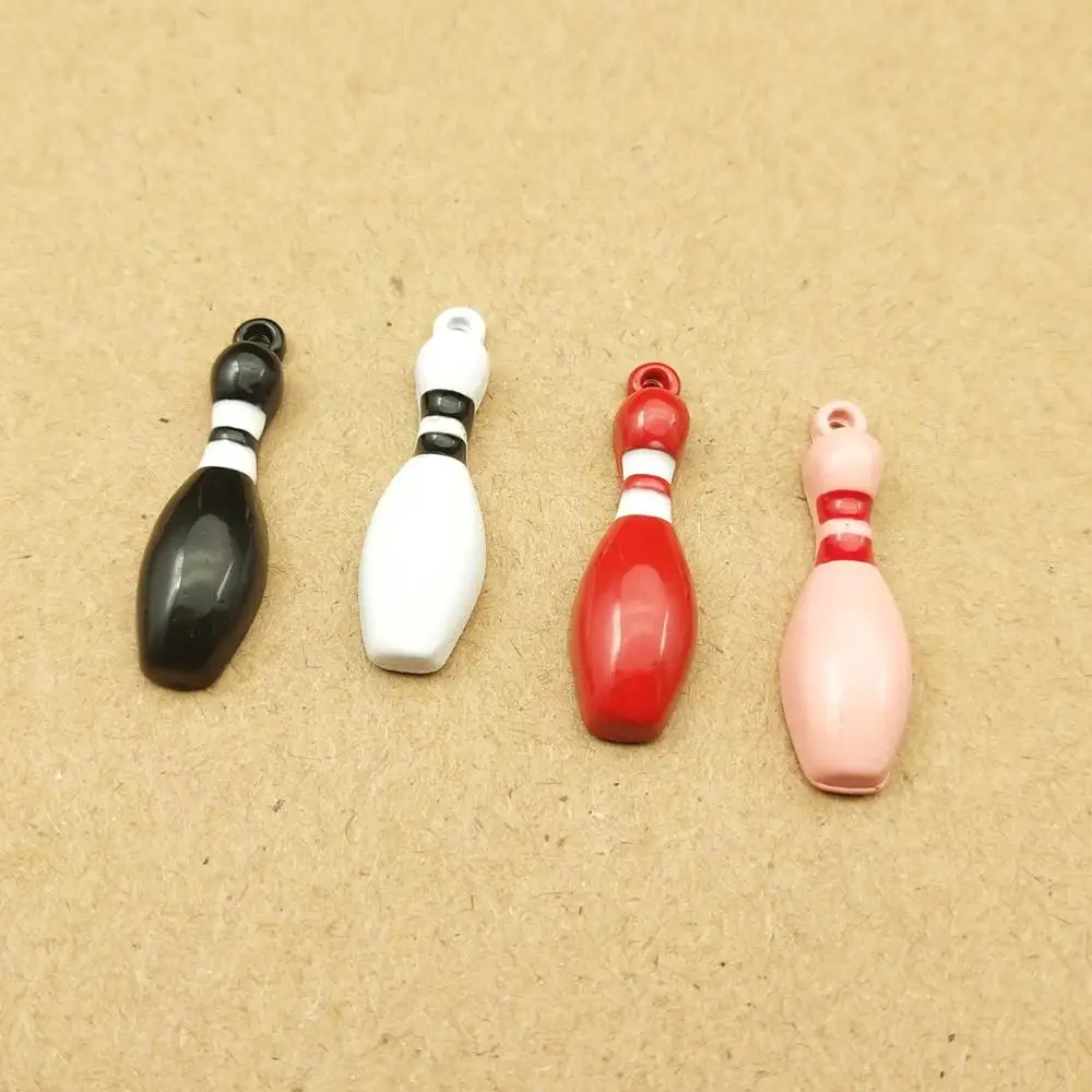 10 шт. 7x25mm Эмаль боулинг для изготовления браслета Ассорти ювелирные изделия