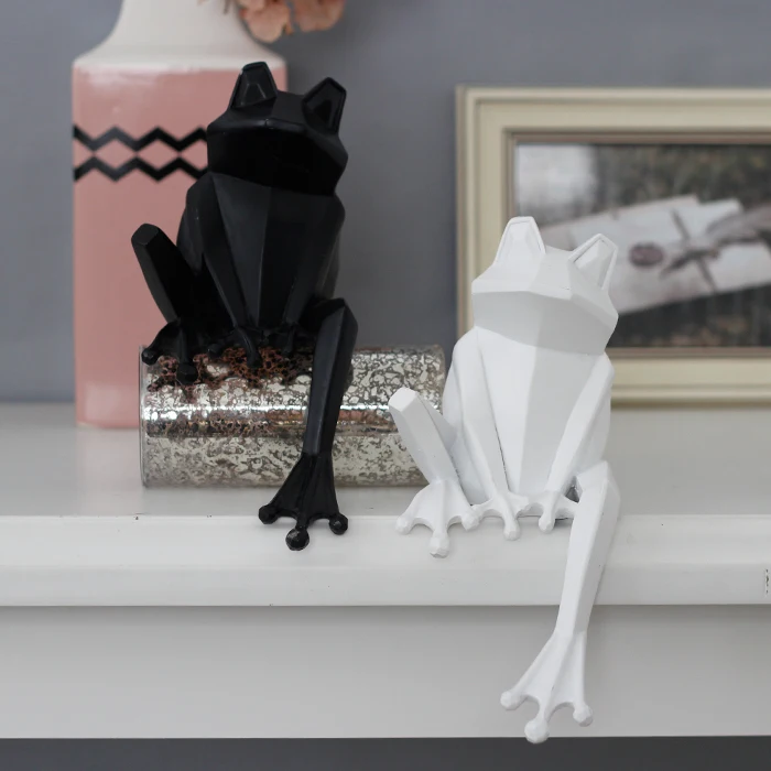 

Nordic Creative resin Origami Frog figurine vintage Frog statue home decor crafts room decoration objects resin animal figurine