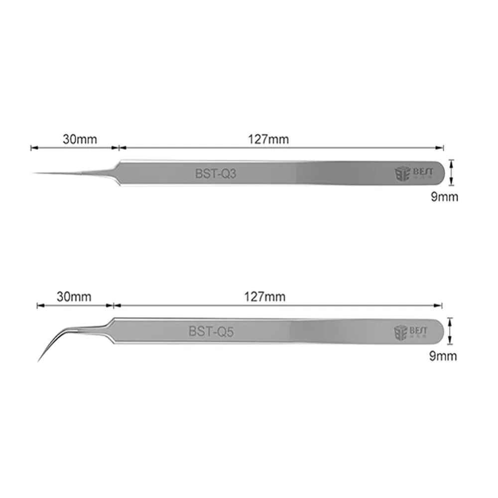 Прецизионные электронные промышленные щипцы антистатические ESD изогнутые