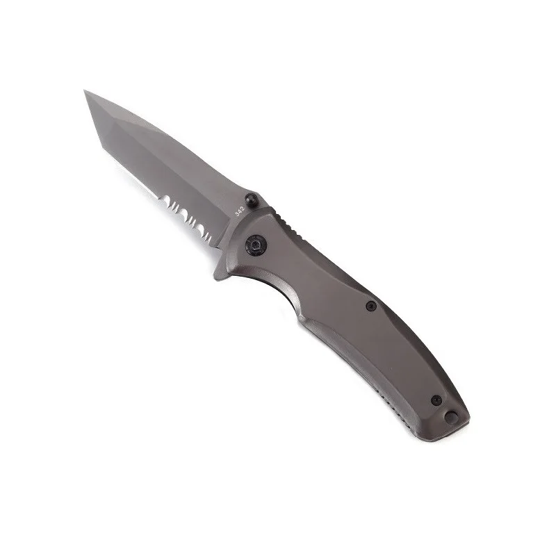 Folding knife HS инструменты зубчатый карманный нож для охоты Выживание Военный Тактический тонкий край Swagger складной нож - Цвет: Folding knife