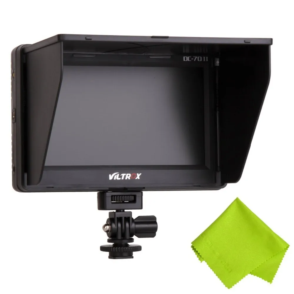 Viltrox 7 ''DC-70II клип на HD lcd HDMI AV вход 4 K камера видеомонитор дисплей+ батарея+ зарядное устройство для Canon Nikon DSLR BMPCC