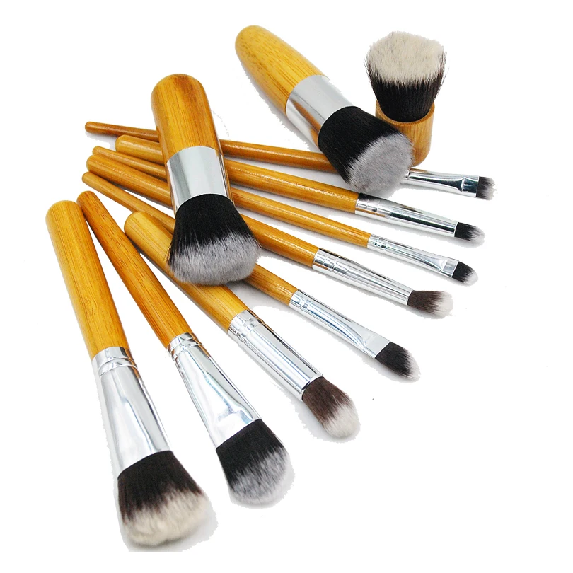 Colopaint 11 шт./компл. бамбуковая ручка косметический набор кистей для макияжа основа