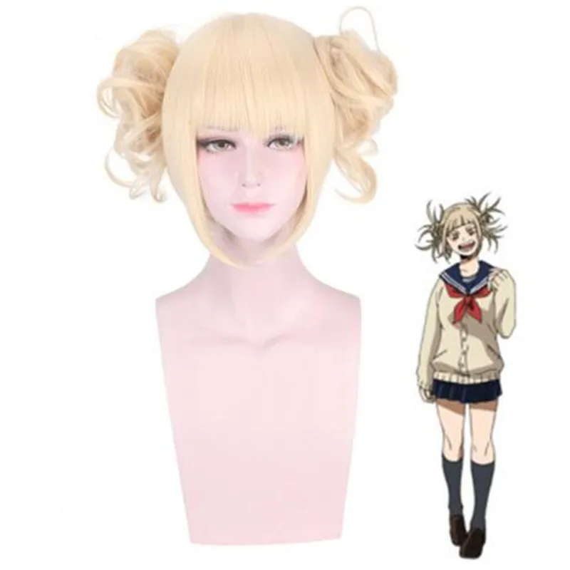 Himiko Toga Wig Аниме Boku No Hero Academy My Hero Academy Косплей Костюм мидория изуку школьная форма куртка юбка брюки галстук парик для женщин и мужчин - Цвет: Himiko Toga Wig