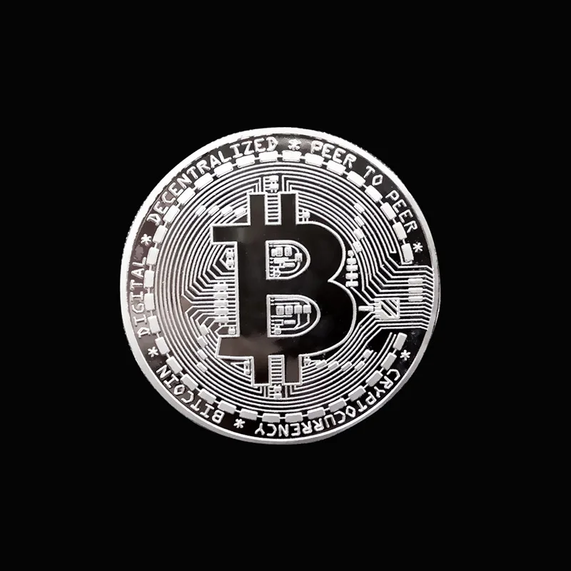Позолоченная монета биткоинов Коллекционная Коллекция подарок физическая