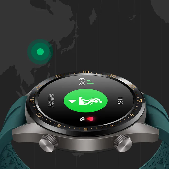 Смарт-часы huawei GT с поддержкой gps NFC, срок службы батареи 14 дней, 5 АТМ, водонепроницаемый трекер сердечного ритма, спортивные часы для Android iOS