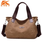 Kvky большой Ёмкость бренд Для женщин Холст сумки Повседневное холст сумки Обувь для девочек Винтаж молнии Курьерские Сумки Женский Tote Сумки сумки женские через плечо