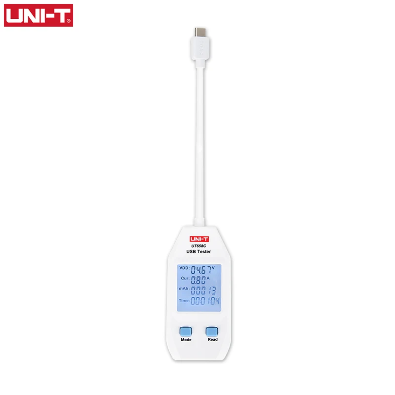 UNI-T USB тестер цифровой вольтметр Амперметр измеритель емкости тока доктор для мобильного телефона планшета мощность UT658A UT658C UT658D - Цвет: UT658C