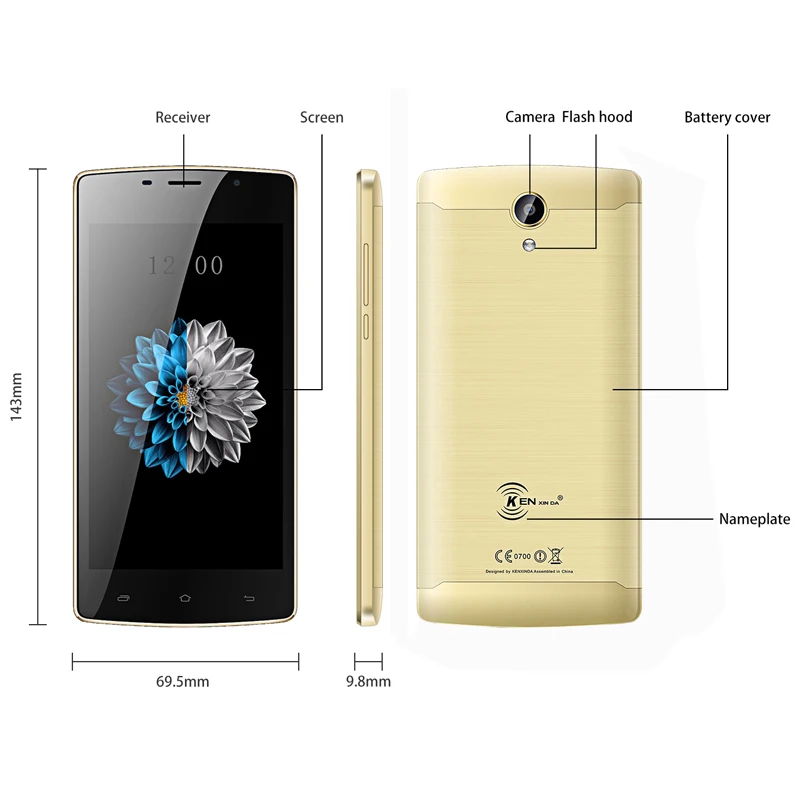 Оригинальный Kenxinda X7 4G LTE смартфон mtk6737 четыре ядра 1 3 ГГц 5 0 дюйма Android 7 13.0MP Камера
