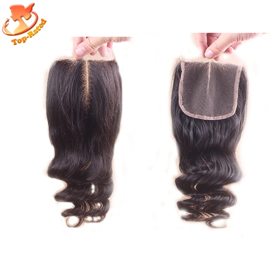 7А Необработанные Бразильский Освобождает Волну Кружева Закрытие Отбеленные