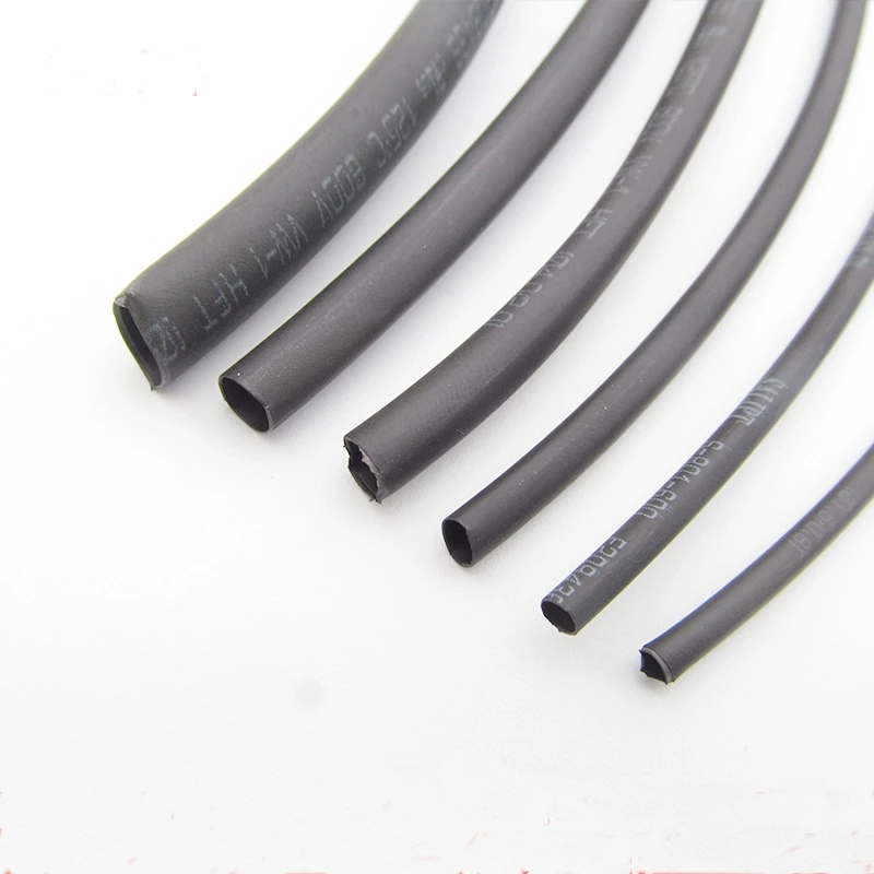 

10meters Heat-shrinkable tube 0.6mm~6mm black insulating sleeve Flame-retardant electric wire cable protection
