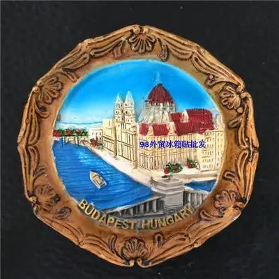 Сувенирный холодильник Budapest Hungary цепной мост полимерный Магнит 3D Магнит-наклейка на холодильник Путешествия Сувенир домашнее украшение - Цвет: see chart